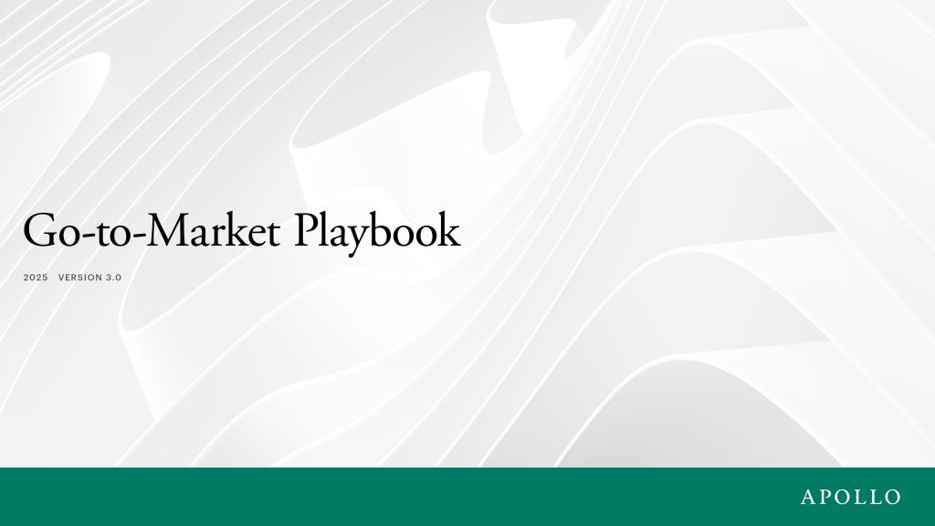 Apollo market communications guidelines cover featuring clean, professional design standards