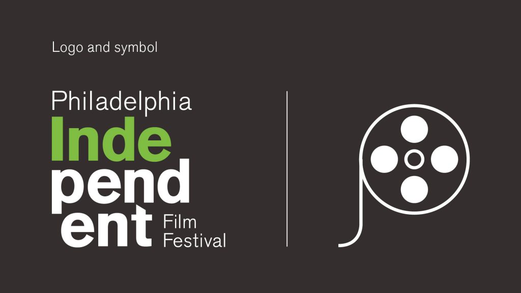 PIFF logo variations and typography exploration showing cinematic frame-inspired design elements