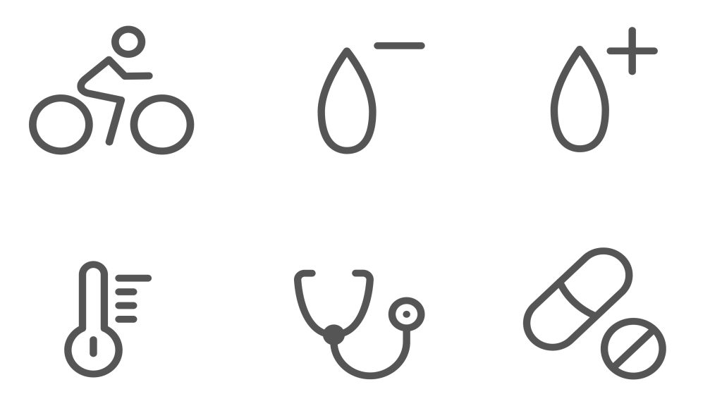 Custom TelCare icon set featuring healthcare-specific symbols for digital dashboards and patient instructions