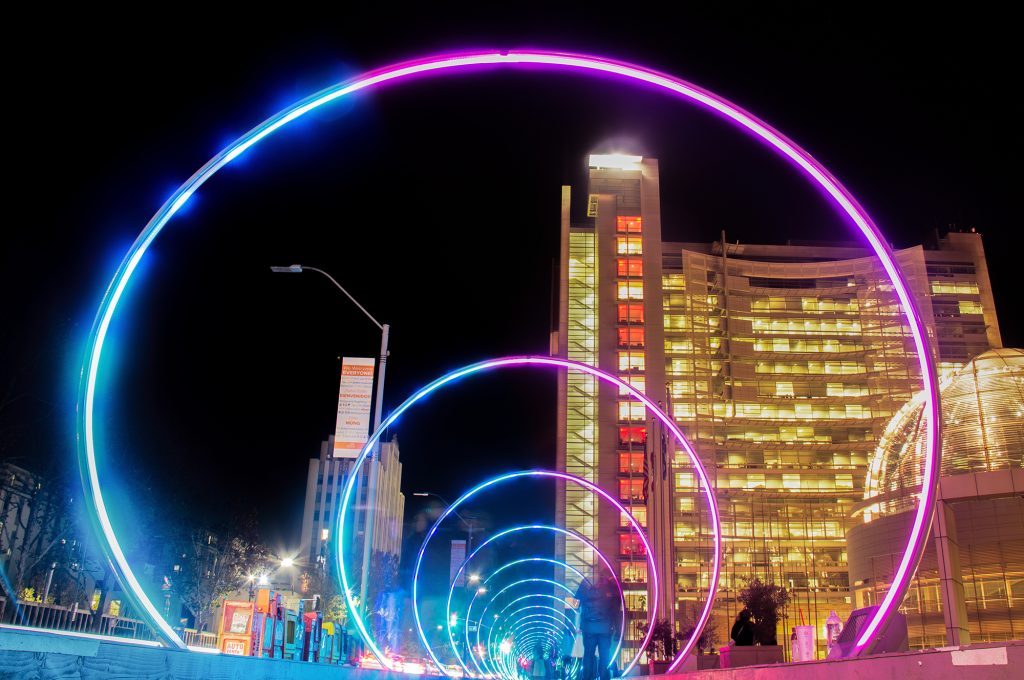San Jose's Sonic Runway at Night