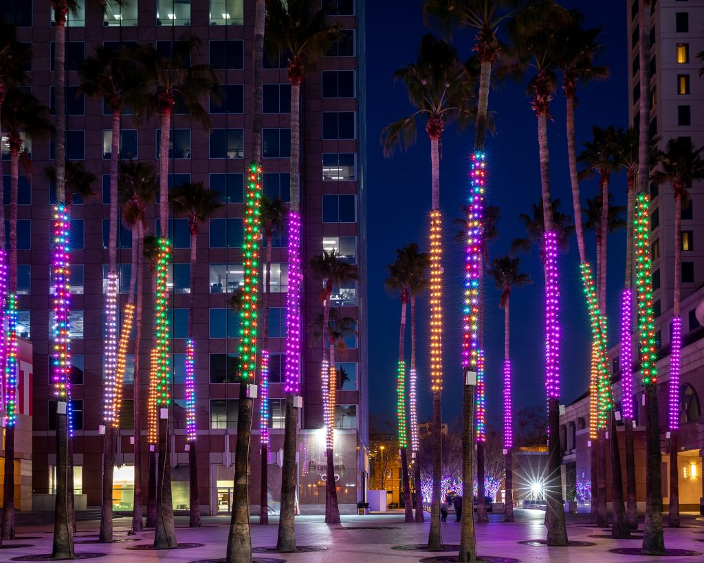 Holiday Decorations in Downtown San Jose California